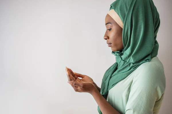 depositphotos_361390560 stock photo young muslim woman praying indoors